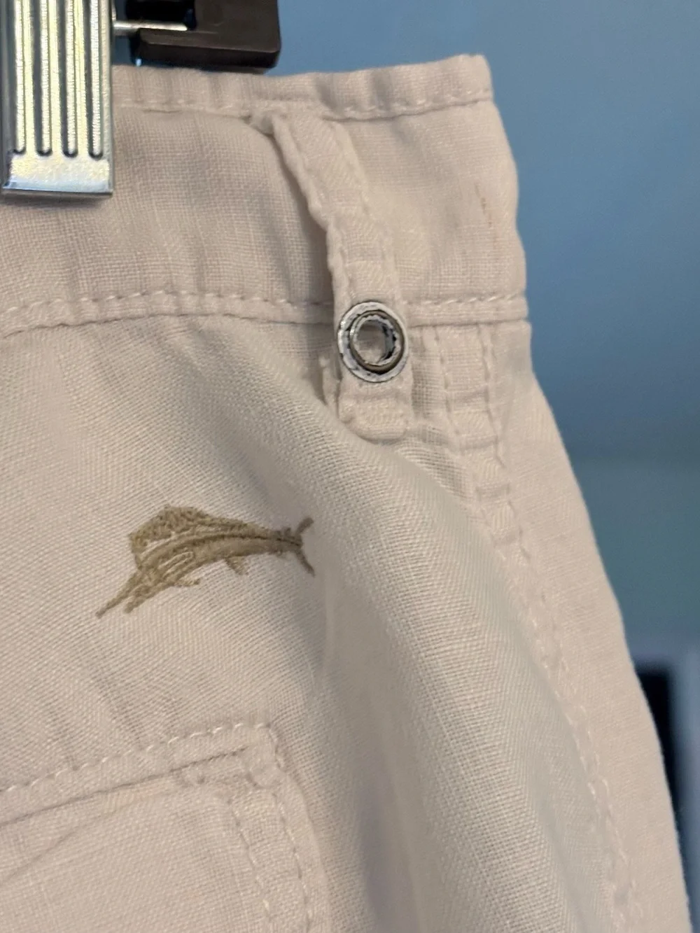 Tommy Bahama Cream Men's Casual Relax Fit Flat Front 100% Linen Shorts sz 36